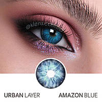 Контактные цветные линзы Urban Layer Amazon Blue