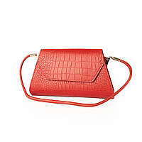 Сумка жіноча літня, яскравий стильний клатч, маленька сумочка через плече з ручкою, міні сумка, Червона