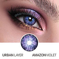Контактные цветные линзы Urban Layer Amazon Violet
