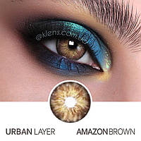 Контактные цветные линзы Urban Layer Amazon Brown