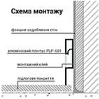 Плінтус під підсвічування алюмінієвий BIOM PLP-601 200см, 1м, фото 5