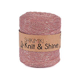 Трикотажний шнур з люрексом Knit & Shine, колір Кармінний