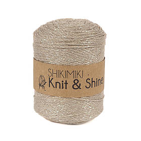 Трикотажний шнур з люрексом Knit & Shine, колір Бісквіт