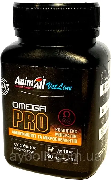 Вітамінна домішка AnimAll VetLine Omega PRO для малих порід собак 1 г х 90 т. (4820150205478)