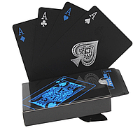 Пластиковые карты для покера из ПВХ водонепроницаемые черные игральные карты ABC