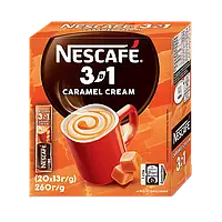 Nescafe 3 в 1 Caramel Cream кавовий напій з карамеллю 20 стіків у картонному пакованні