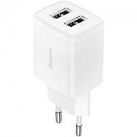 СЗУ 2USB Baseus Compact Charger 10.5W (CCXJ010202) White