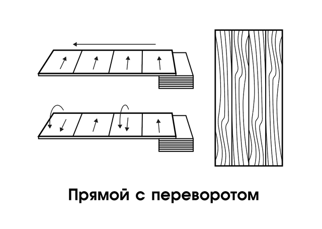 Прямой с переворотом набор рубашек из шпона анегри