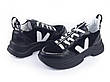 Жіночі круті чорні кросівки для дівчат з натуральної шкіри на легкій підошві розмір 36 37 38 39 40 41, фото 2