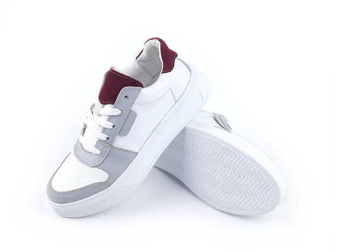 Купить Красивые женские кроссовки белые для девушек из натуральной кожи ...