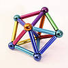 Магнітний конструктор 63 елементи / Іграшка-конструктор для дітей / Головоломка палички та кульки, фото 2