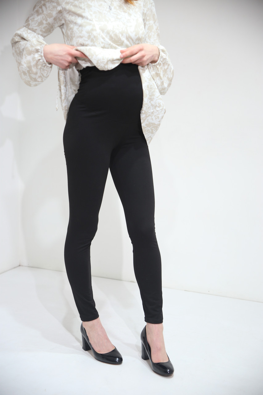 Бавовняні лосини для вагітних Pregnant Style Софія 42 чорні, фото 1
