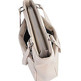 БЕЖ ТАУП — молодіжна стьобана якісна містка сумка на три окремих відділення (Луцьк, 738), фото 2