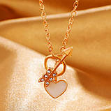 Підвіска стріла Амура в серце кулон з серцем, фото 2