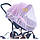 Універсальна протимоскітна сітка на дитячу коляску дитячий візочок на резинці 3966 110х70, Рожевий, фото 3
