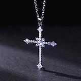 Підвіска з хрестом для жінок кулон хрест із цирконію, фото 2
