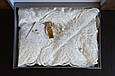 Велюрова скатертина Selin Yagmur 160×220 см Кремова, фото 4