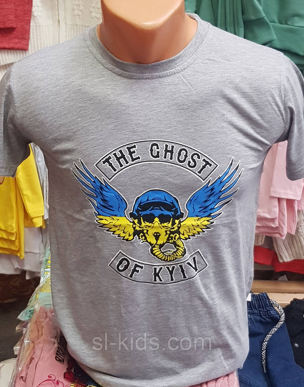 Футболка дитяча патріотична "The Ghost of Kyiv" 11-15 років  вир. Туреччина
