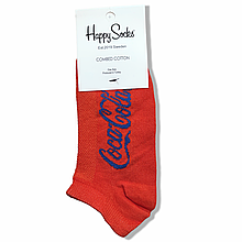 Жіночі шкарпетки короткі з принтом 35-39 оранж Happy Socks