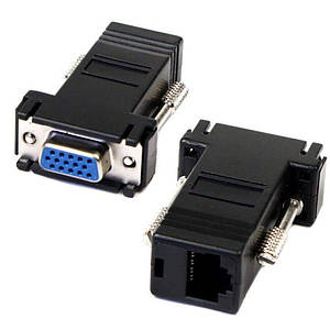 Передавач RJ-45 to VGA (male) & RJ-45 to VGA (female), шт