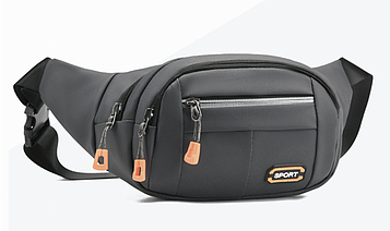 Сумка на пояс бананка на 4 відділи / Чоловіча спортивна бананка / Поясна сумка / Велосипедна сумка