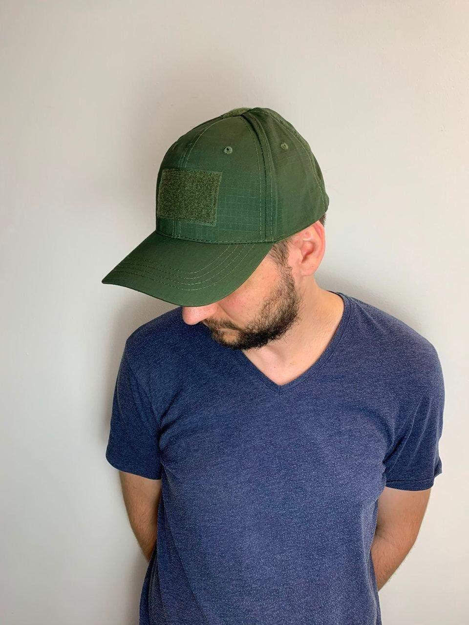 Кепка в кольорі олива, фото 1