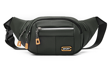 Сумка на пояс бананка на 4 відділи / Чоловіча спортивна бананка / Поясна сумка / Велосипедна сумка