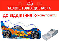 Кровать-машинка 70*155 Драйв/Drive D001 Синий з ящиком