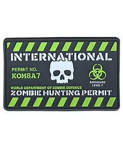 Шеврон/патч KOMBAT UK Zombie Hunting Permit