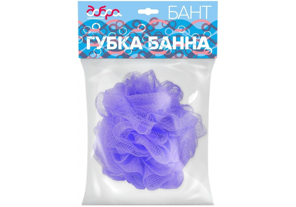 Губка банна "Бант"30 г, 1шт ТМ Добра Господарочка (2137)