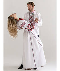 Весільний комплект з червоною вишивкою