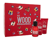 Подарочный Набор Dsquared2 Red Wood туалетная вода 50 мл, гель для душа 50 мл, лосьон для тела 50 мл