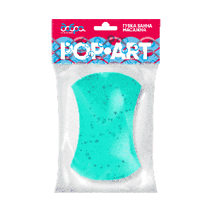 Губка банна масажна "Поп-Арт" 160*110 (90)*55 мм, 1шт ТМ Добра Господарочка (1550)