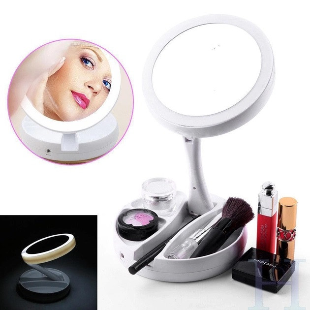 Дзеркало з LED-підсвіткою My Foldaway Mirror Складане дзеркало для макіяжу