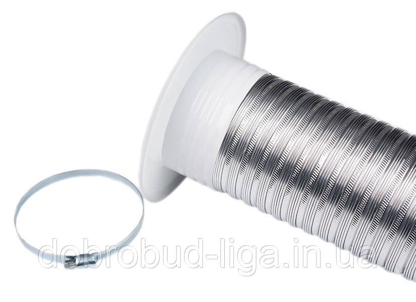Труба еластична гофрована алюмінієва діаметром 110 мм