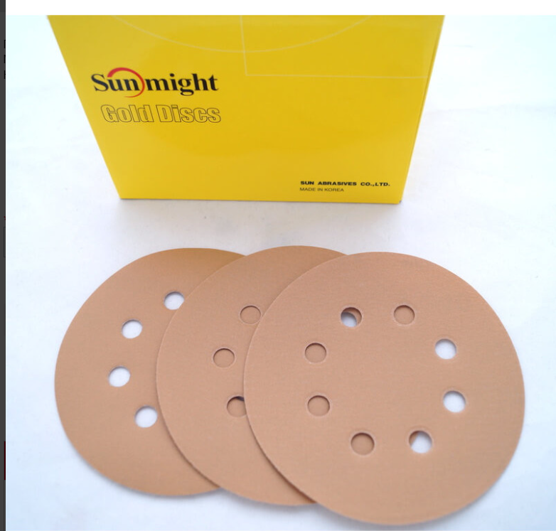 Абразивні диски 58110 Sunmight Gold Discs d125 мм P180, 8 отворів, 100 шт./1 уп (KG-7667)