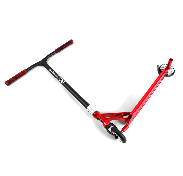 Труковий самокат Best Scooter червоний HIC-система пеги алюмінієвий диск та дека анодоване фарбування PU 110мм