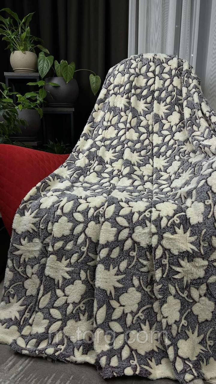 "Сніжок" плед двоспальний розмір 175/200 см мікрофібра