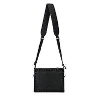 Сумка прямокутна 1020 крос-боді тренд квадратна через плече чорна