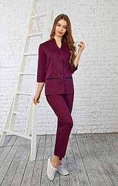 Жіночий медичний костюм Камілла фіолетовий - Костюм косметолога - Костюм масажиста