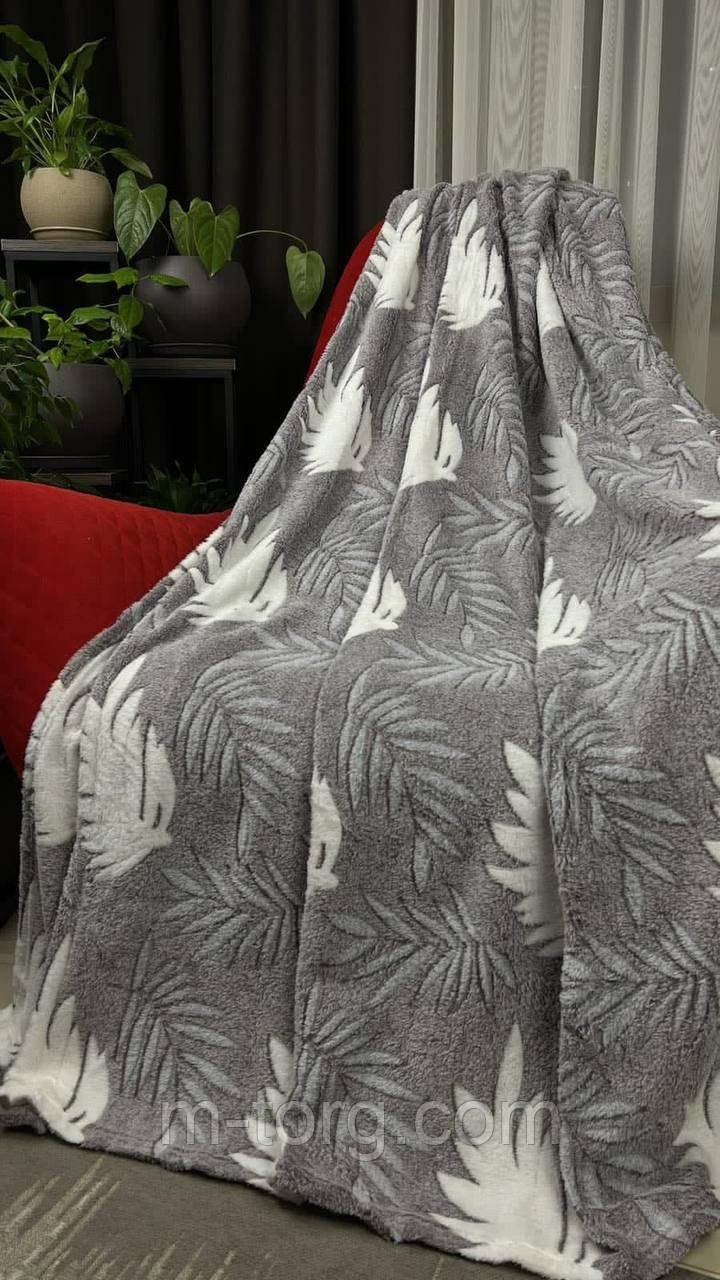 "Сніжок" Плед євро розмір 200/210 см мікрофібра