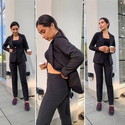 Розкішний жіночий брючний костюм, ткань "Костюмна" 44, 46, 48 розмір 44, фото 1