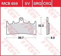 Тормозные колодки передние TRW MCB659SV синтетика