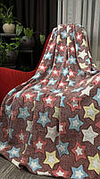 "зірки" Плед євро розмір 200/210 см мікрофібра
