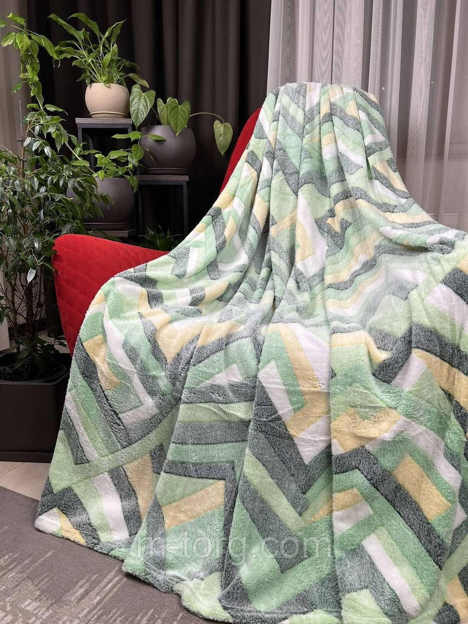 "Сніжок" плед полуторний розмір 145/200 см мікрофібра