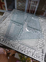 Скляна велика менажниця на 4-секції