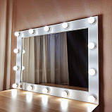 Ростове гримерне дзеркало в рамі з лампами. Макіяжне дзеркало, фото 4