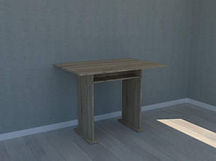 Кухонний стіл 1000*700 мм, сучасний маленький стіл на кухню універсальний невеликий та недорогий Дуб Сонома, фото 2