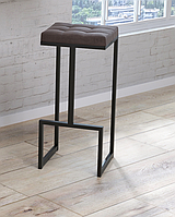Барний стілець BS-3 soft велюр коричневий / нога чорна TM Loft design