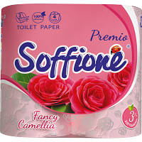 Туалетная бумага Soffione Premio Fancy Camellia 3 слоя 4 рулона